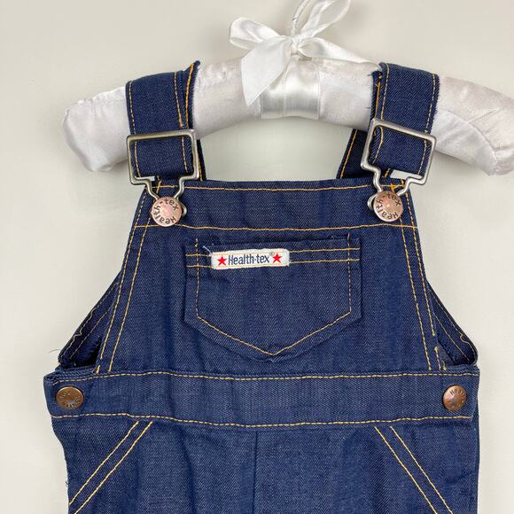 Vintage Healthtex Blue Jean Overalls 12 Months USA - Picture 2 of 9
